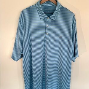 Vineyard Vines Light Blue Striped Polo Shirt